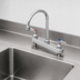 Thumbnail image #3 for T&S Brass 8-Inch Center Deck-Mount Workboard Mixing Faucet with 5-3/4-Inch Swivel Gooseneck and 0.5 GPM VR Spray Device