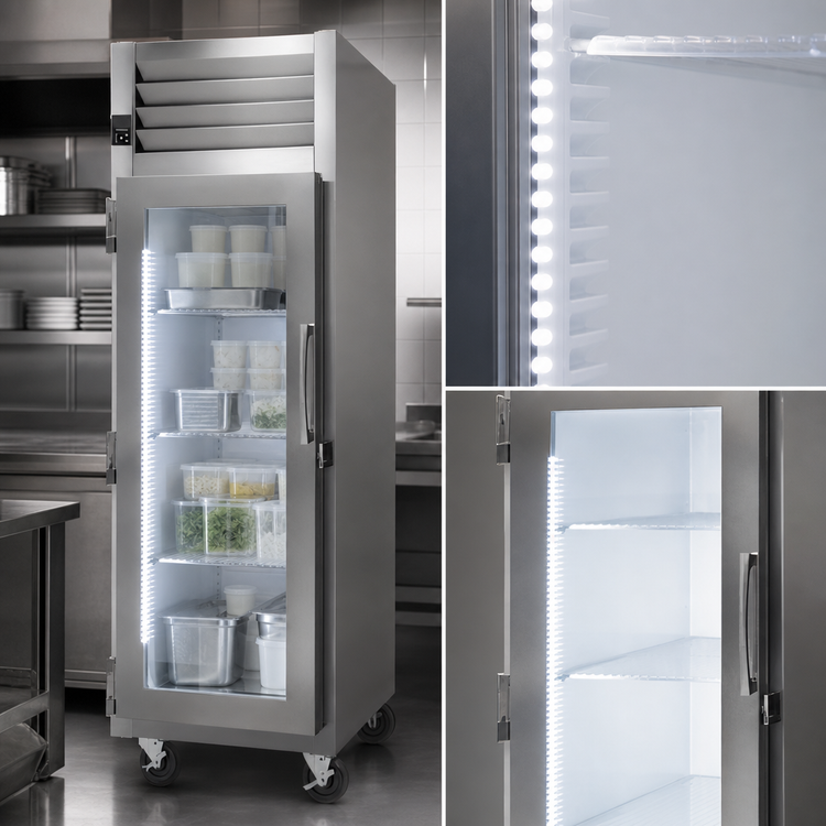Product image #3 for Traulsen Dealer's Choice One-Section Reach-In Merchandiser Freezer, Right-Hinged Glass Door