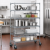 Thumbnail image #3 for Metro Super Erecta Super Adjustable Wire Stem Caster Cart, 5 Shelves, 36 x 24 x 67-7/8 Inches, Chrome
