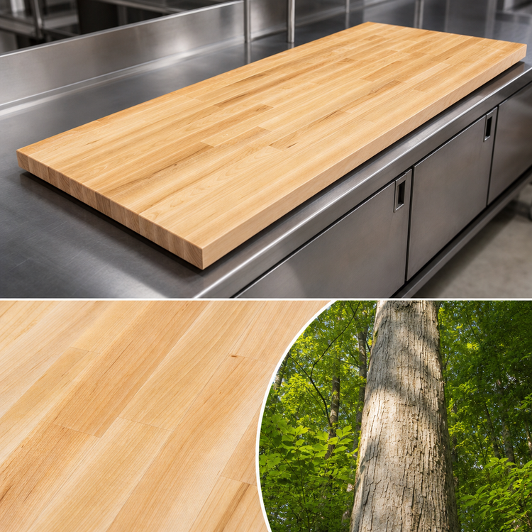 Product image #3 for Boos Block Northern Hard Rock Maple Kitchen Countertop, 132 x 38 x 1-1/2 Inches, Varnique Finish