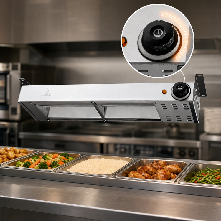 Product image #3 for Omcan USA 60-Inch Unlighted Stainless Steel Electric Strip Food Warmer