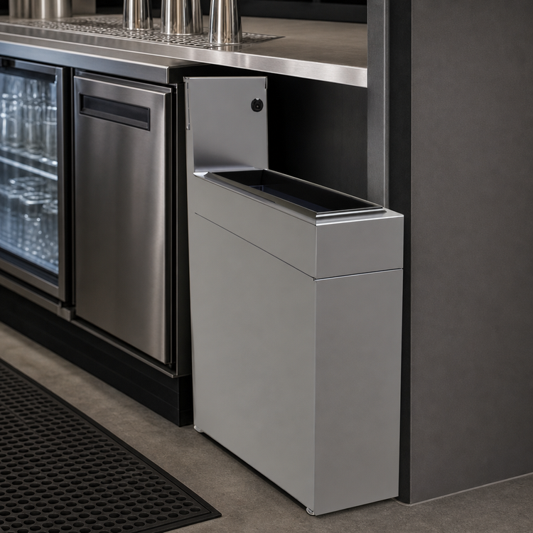 Product image #3 for Glastender Underbar Stainless Steel Ice Bin with Sliding Cover, 21 lb Capacity