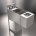 Thumbnail image #3 for BK Resources 12-Inch Wide Underbar Glass Rinser Hand Sink with Base, Push-Down Rinser and Faucet