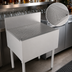Thumbnail image #4 for Top Shelf TS Series 27-Inch Freestanding Stainless Steel Underbar Drainboard