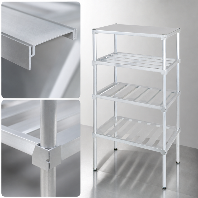 Product image #3 for Channel 36 x 24 x 2 Inch Aluminum Adjustable E-Channel Shelf
