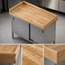 Thumbnail image #3 for John Boos Enclosed Base Wood Top Work Table with Sliding Doors and 4-Inch Coved Riser, 72 x 24 x 40-1/2 Inches