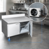 Thumbnail image #3 for La Rosa 54-Inch Wide Two-Section Remote Refrigeration Work Top Freezer Base with Doors
