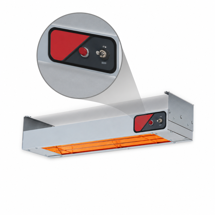 Product image #3 for Nemco 36-Inch Single Unlighted Infrared Strip Heater with Infinite Temperature Control, 208V