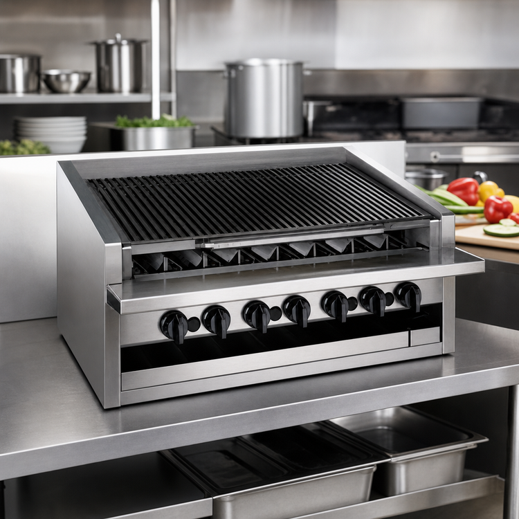 Product image #3 for MagiKitch'n 60-Inch Low Profile Gas Radiant Charbroiler, 195,000 BTU
