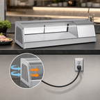 Thumbnail image #3 for Turbo Air SAK-50L-N 48-1/4-Inch Countertop Refrigerated Sushi Display Case, Self-Contained, R-290, Stainless Steel