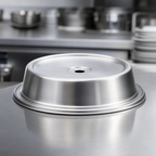 Thumbnail image #3 for Vollrath 62312 Round Stainless Steel Satin Finish Plate Cover for 10-9/16 to 10-5/8 Inch Plates Case of 12