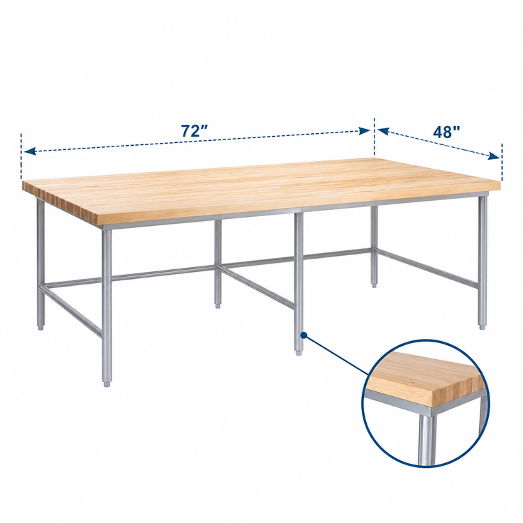 Product image #3 for John Boos Baker's Table Frame for 72 x 48 Inch Top