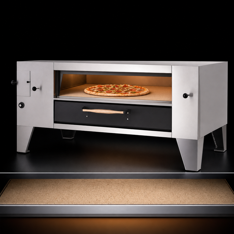 Product image #3 for Bakers Pride Super Deck Series Y-800BL-DSP Gas Display Pizza Deck Oven, Single Deck, 66" x 44" Cooking Surface