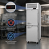Thumbnail image #3 for Turbo Air PRO Series Reach-In Heated Holding Cabinet, 25 Cu. Ft., 2 Half Solid Hinged Doors, Stainless Steel