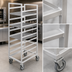 Thumbnail image #3 for Channel Standard Series Aluminum Cafeteria Tray Rack, Single Section, End Load, 20-Tray Capacity, 64-Inch High