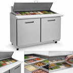 Thumbnail image #3 for Kelvinator Commercial KCHMT48.18 48-Inch Mega Top Refrigerated Sandwich/Salad Prep Table, 2 Doors, 18 x 1/6 GN Pan Capacity