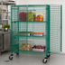 Thumbnail image #3 for Quantum Mobile Wire Security Cage with 2 Intermediate Shelves, 36 in. W x 18 in. D x 69 in. H, Green Epoxy