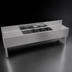 Thumbnail image #3 for Glastender 96-Inch Four-Compartment Stainless Steel Underbar Sink Unit with Dual 24-Inch Drainboards