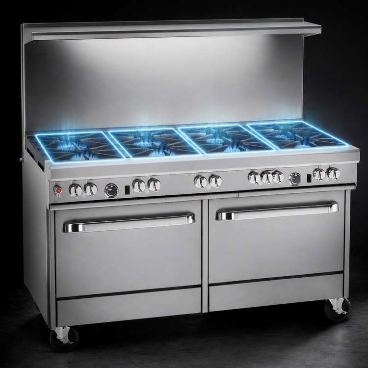 Product image #3 for Southbend Ultimate 60-Inch Gas Restaurant Range with 4 Burners, 36-Inch Griddle, Standard Oven, and Convection Oven