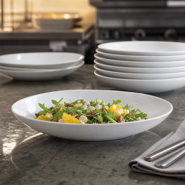 Product image #4 for American Metalcraft Crave Collection 20 oz. Cloud Melamine Coupe Bowl, 9-Inch Round