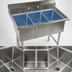 Thumbnail image #3 for Klinger's Trading MCS3 50-Inch Three-Compartment Stainless Steel Sink Without Drainboards