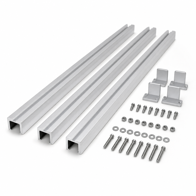 Product image #3 for Eagle Floor-Trak DDFT-20 Double-Deep Floor Track Kit — 20 ft (3 Aluminum Tracks, End Stops & Hardware)