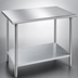 Thumbnail image #3 for Advance Tabco 30 Inch x 30 Inch Square Stainless Steel Work Table with Adjustable Galvanized Undershelf