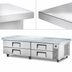 Thumbnail image #3 for True 4-Drawer Refrigerated Chef Base with 86-1/4 Inch Stainless Steel Top, Self-Contained Side-Mounted Refrigeration