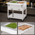 Thumbnail image #3 for Aerohot 30-3/8-Inch Portable Electric Steamtable Hot Food Unit with 2 Sealed Wells, Open Base, and Carving Board