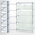 Thumbnail image #3 for Quantum Stationary Bin Wire Shelving System, 42 in. W x 24 in. D x 74 in. H, 5 Shelves, 8 Clear Bins