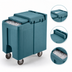 Thumbnail image #4 for Cambro SlidingLid Mobile Ice Caddy, 175 lb Capacity, Slate Blue