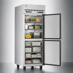 Thumbnail image #3 for Hoshizaki Steelheart DT1A-HS One-Section Dual-Temperature Reach-In Refrigerator/Freezer, Half-Height Solid Doors, Top-Mounted Refrigeration, Stainless