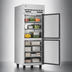 Thumbnail image #3 for Hoshizaki Steelheart One-Section Dual Temp Reach-In Refrigerator/Freezer with Half-Height Solid Doors, Top Mount