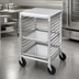 Thumbnail image #3 for Single Section End-Load Welded Aluminum Bun Pan Rack with Poly Work Top, 15 Pan Capacity