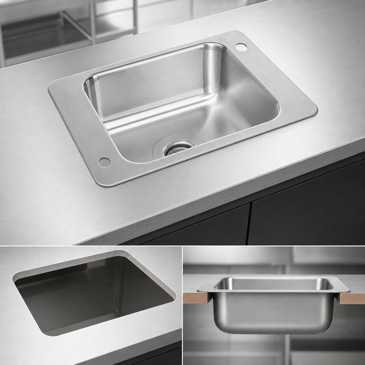 Product image #3 for Advance Tabco Smart Series Self-Rimming Drop-In Classroom Sink, 1 Compartment, 16 x 14 x 7-1/2 Inch Bowl