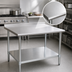 Thumbnail image #3 for Eagle Group Budget Series 30-Inch x 30-Inch 430 Stainless Steel Work Table with Rear Up-Turn and Undershelf