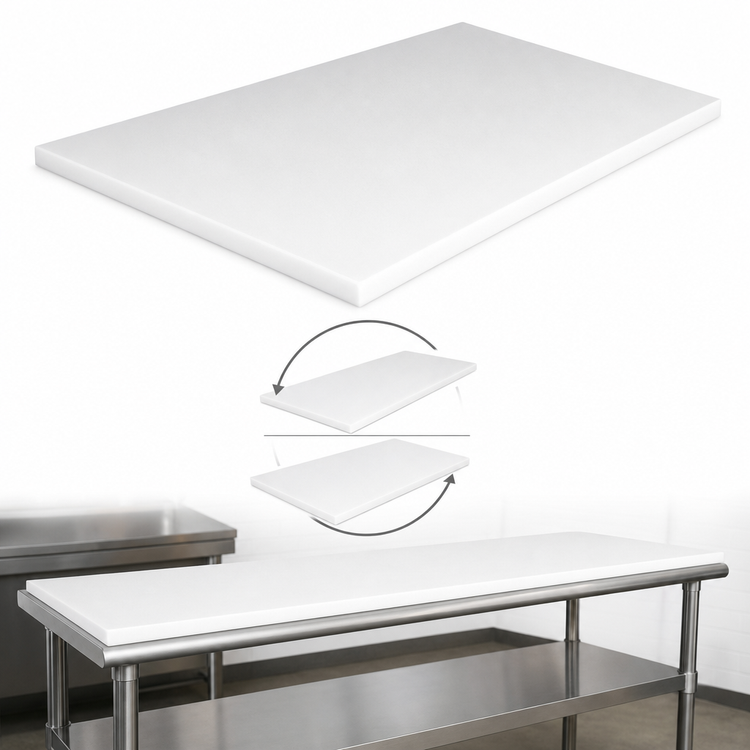 Product image #3 for John Boos P1071A Reversible Poly Replacement Work Table Top, 108-Inch x 30-Inch x 1-Inch, Cut in Four Sections