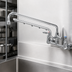 Thumbnail image #3 for UltraRinse 8-Inch Wall Mount Pre-Rinse Mixing Faucet with 18-Inch Swing Nozzle and 1.5 GPM Spray Arm
