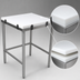 Thumbnail image #3 for John Boos GMT015 Poly Top Work Table / Breaking Table with 1-1/2-Inch HDPE Top, Stainless Steel Base, 40