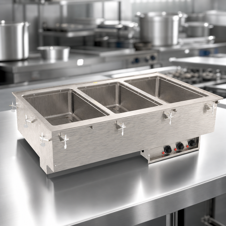 Product image #3 for Vollrath 3-Well Drop-In Electric Hot Food Well with Marine-Grade Stainless Steel Wells