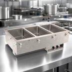 Thumbnail image #3 for Vollrath 3640401HD 3-Well Drop-In Electric Hot Food Well, Wet Operation, Insulated, 12 x 20-Inch Pans, Individual Infinite Controls, Drain