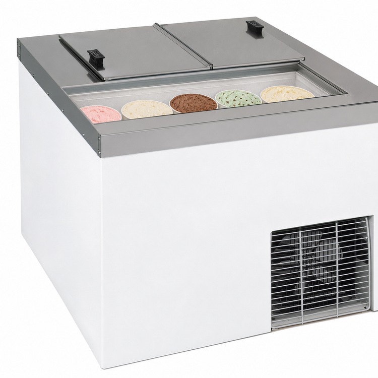 Product image #3 for Master-Bilt DC-4D Chest Ice Cream Dipping Cabinet Freezer, 5 Tub Dip / 2 Tub Storage, 115V