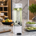 Thumbnail image #3 for Cal-Mil Square Clear Glass Beverage Dispenser, 3 Gallon, with Ice Chamber and Drip Tray