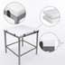 Thumbnail image #3 for John Boos GMT017 60 x 36 Inch Poly Top Breaking Table with Stainless Steel Base