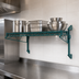 Thumbnail image #3 for Quantum Cantilever Wall-Mount Single Wire Shelf System, 54 x 18 Inches, Green Epoxy Antimicrobial Finish
