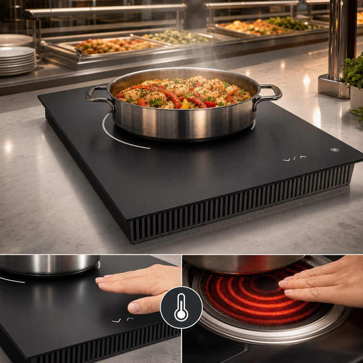 Product image #3 for Nemco DIPO Induction Drop-In Buffet Warmer, 400W, Integrated Touch Controls