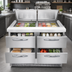 Thumbnail image #3 for Mighty Top SW48N12M-FB-D 48 Inch Two-Section Front Breather Refrigerated Sandwich Prep Table with Drawers