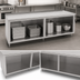 Thumbnail image #3 for John Boos Open Front Stainless Steel Cabinet Base Work Table, 108 x 36 Inches, 1-1/2 Inch Rear Riser