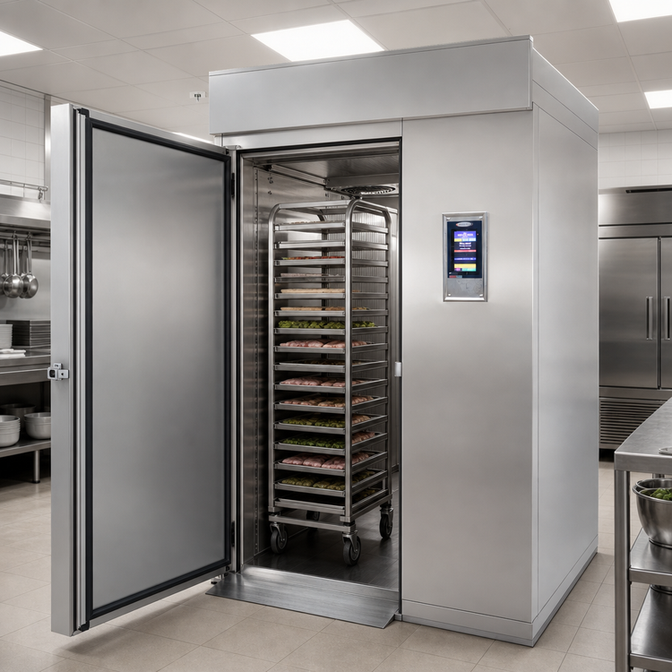Product image #3 for HURRiCHiLL Modular Roll-In Blast Chiller/Shock Freezer with Remote Refrigeration, 1-Trolley Capacity