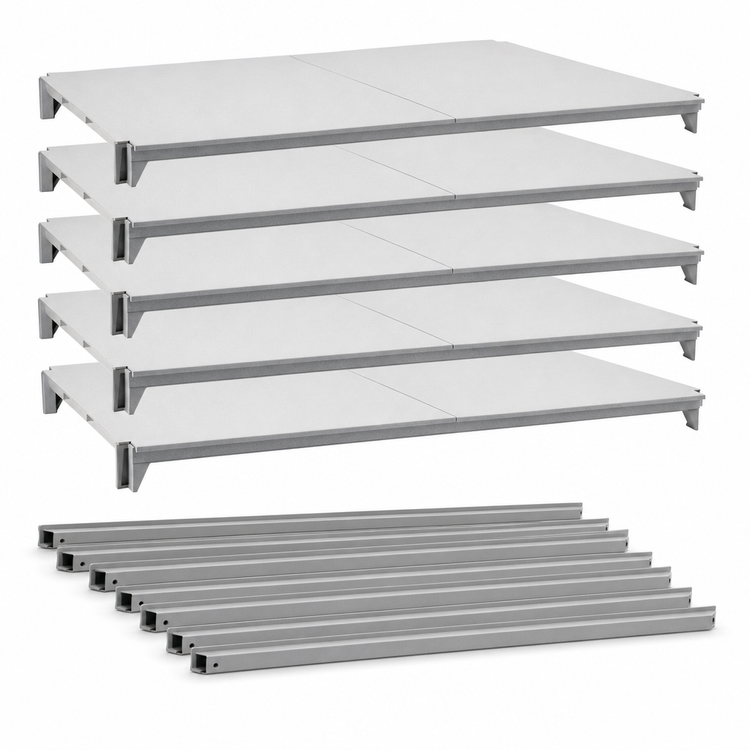 Product image #4 for Cambro Camshelving Premium Solid Shelf Kit, 24" x 48", 5 Shelves
